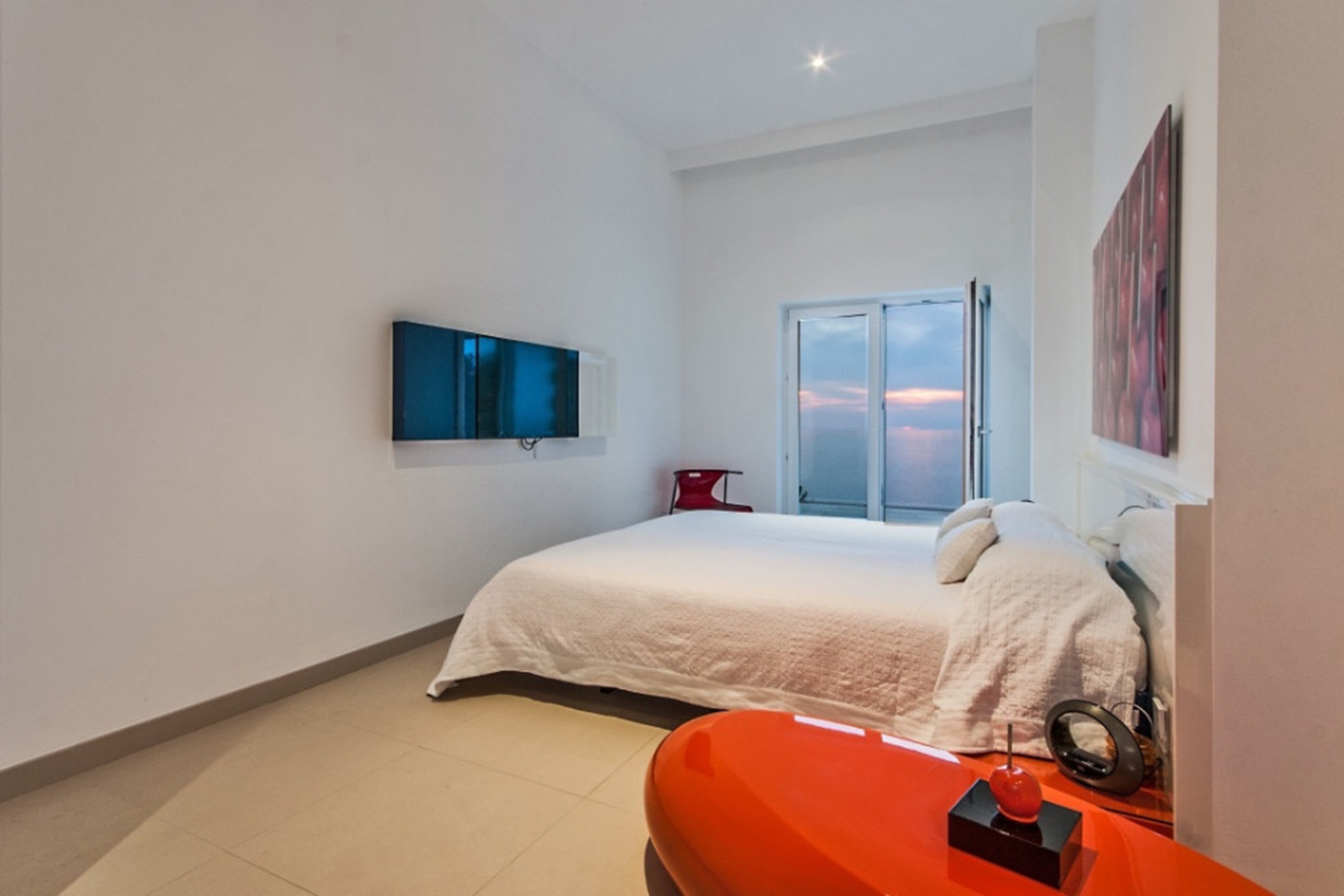 Schlafzimmer mit Meerblick
