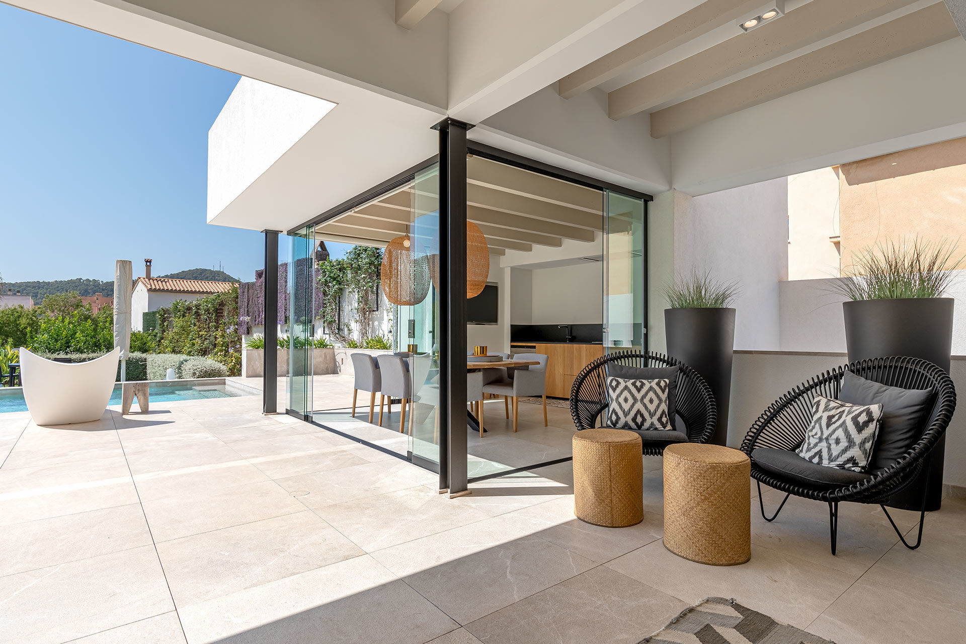 Überdachter Terrassenbereich