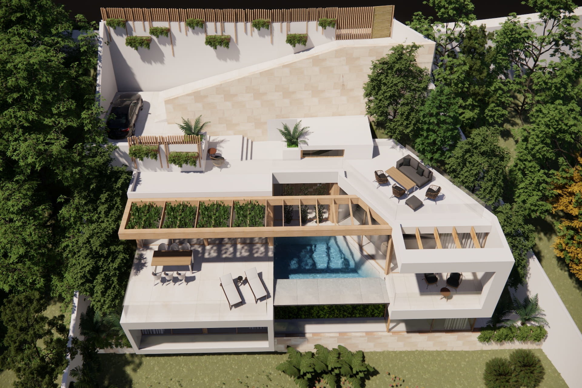 Turnkey new build villa in 1st sea line with sea views