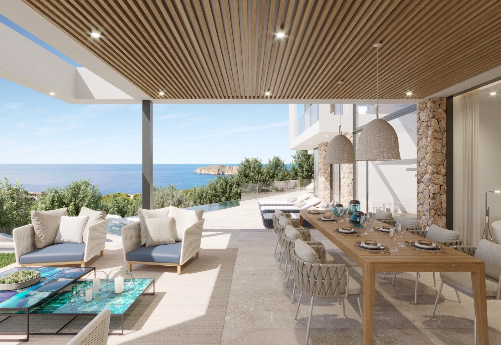 Überdachte Terrasse