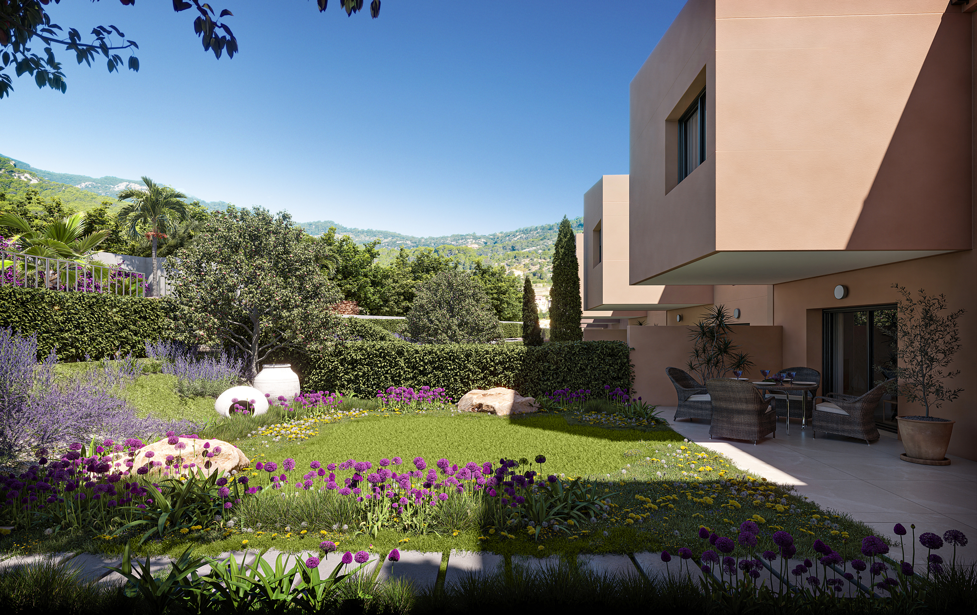 Terrasse und Garten