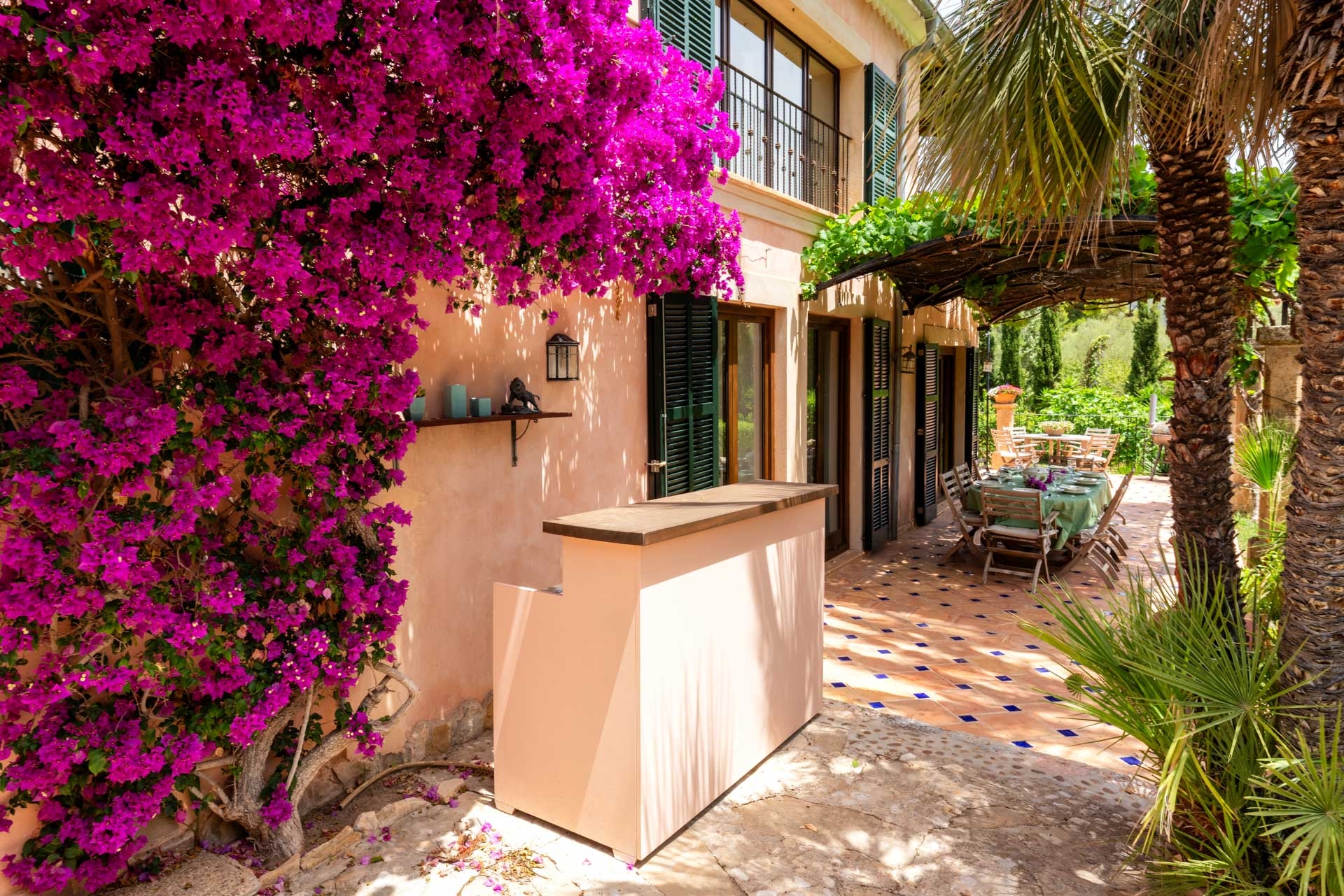 Terrasse und Bar