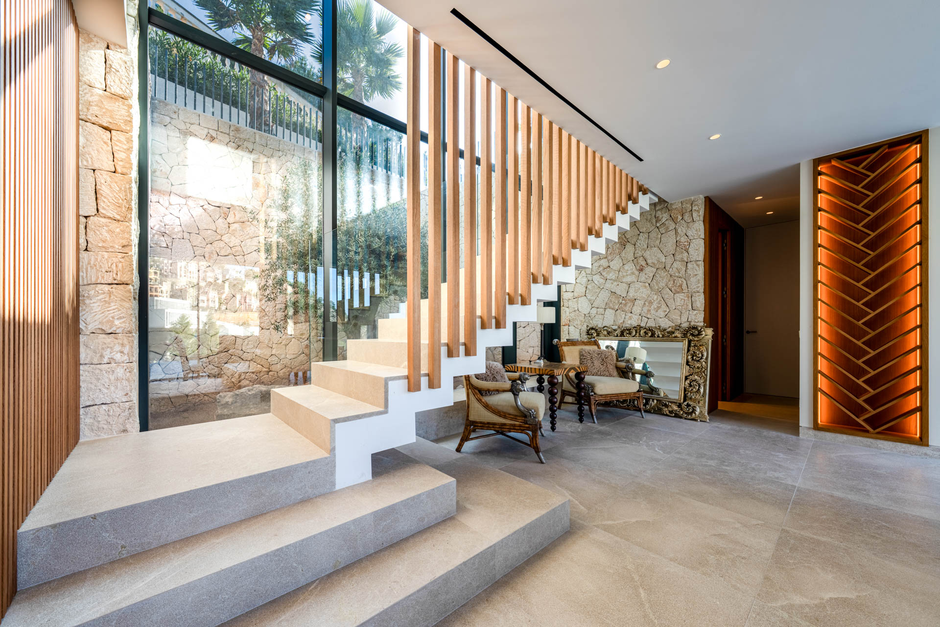 Treppe und Patio