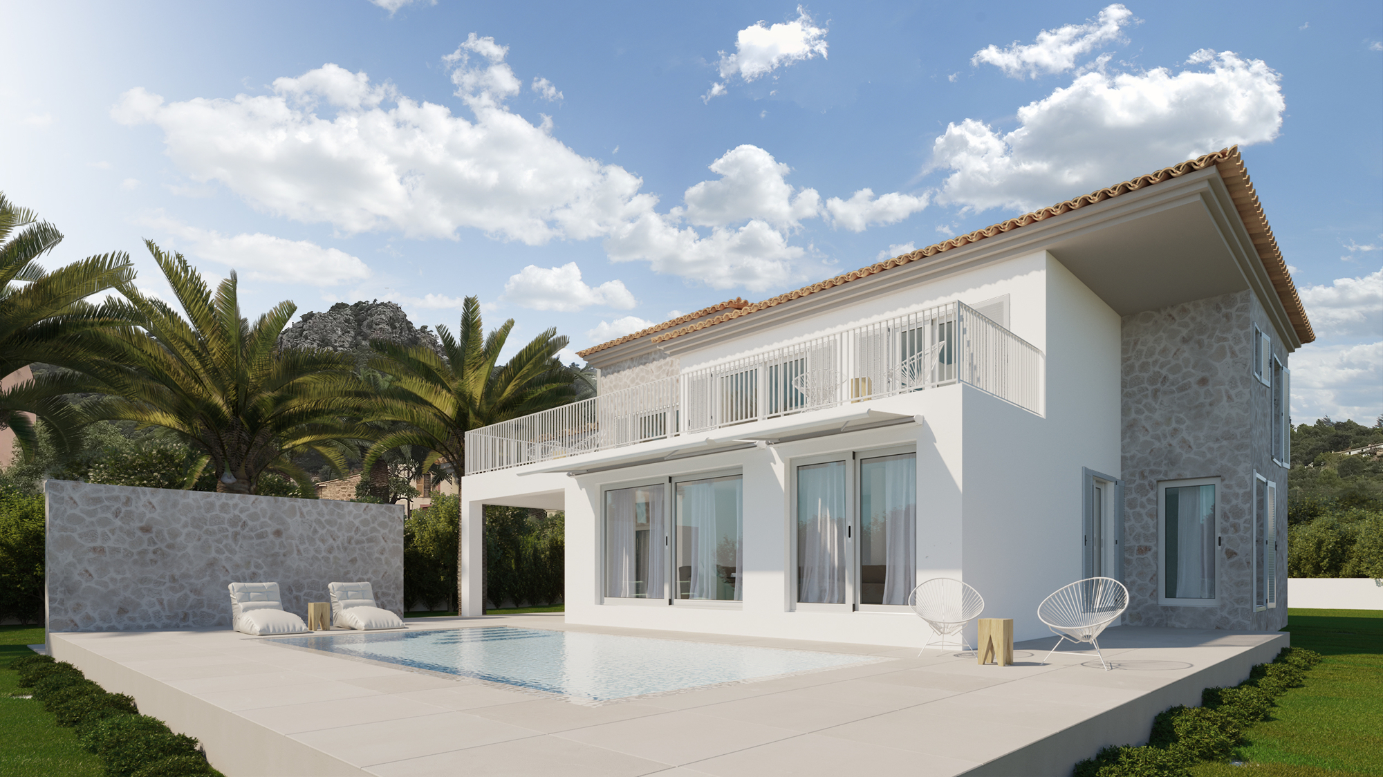 Chalet independiente con piscina en Andratx