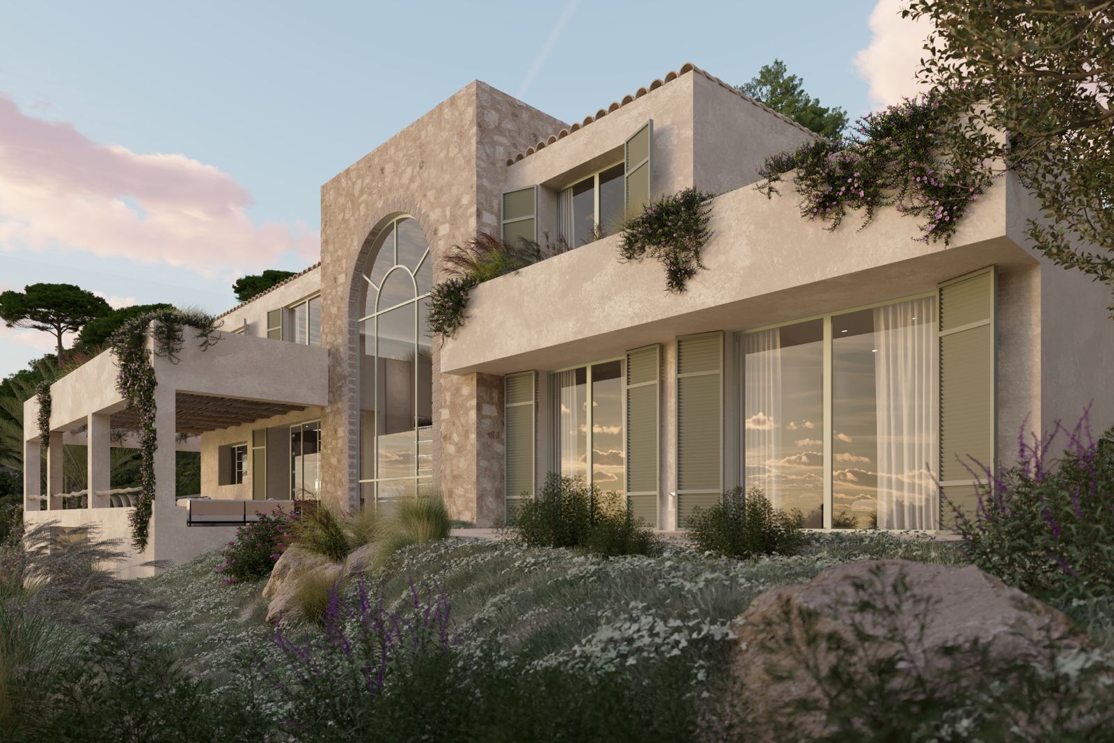Building plot with project for an exclusive designer villa