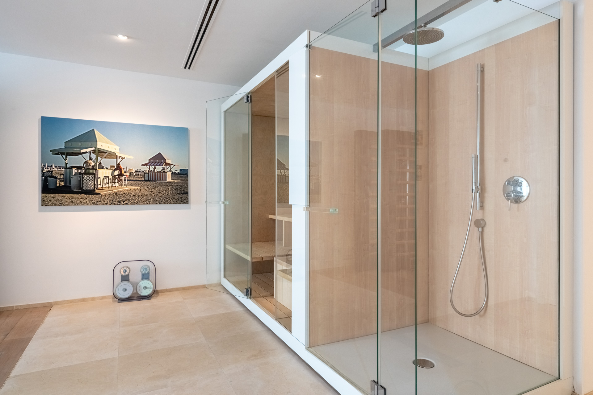 Sauna und Dusche