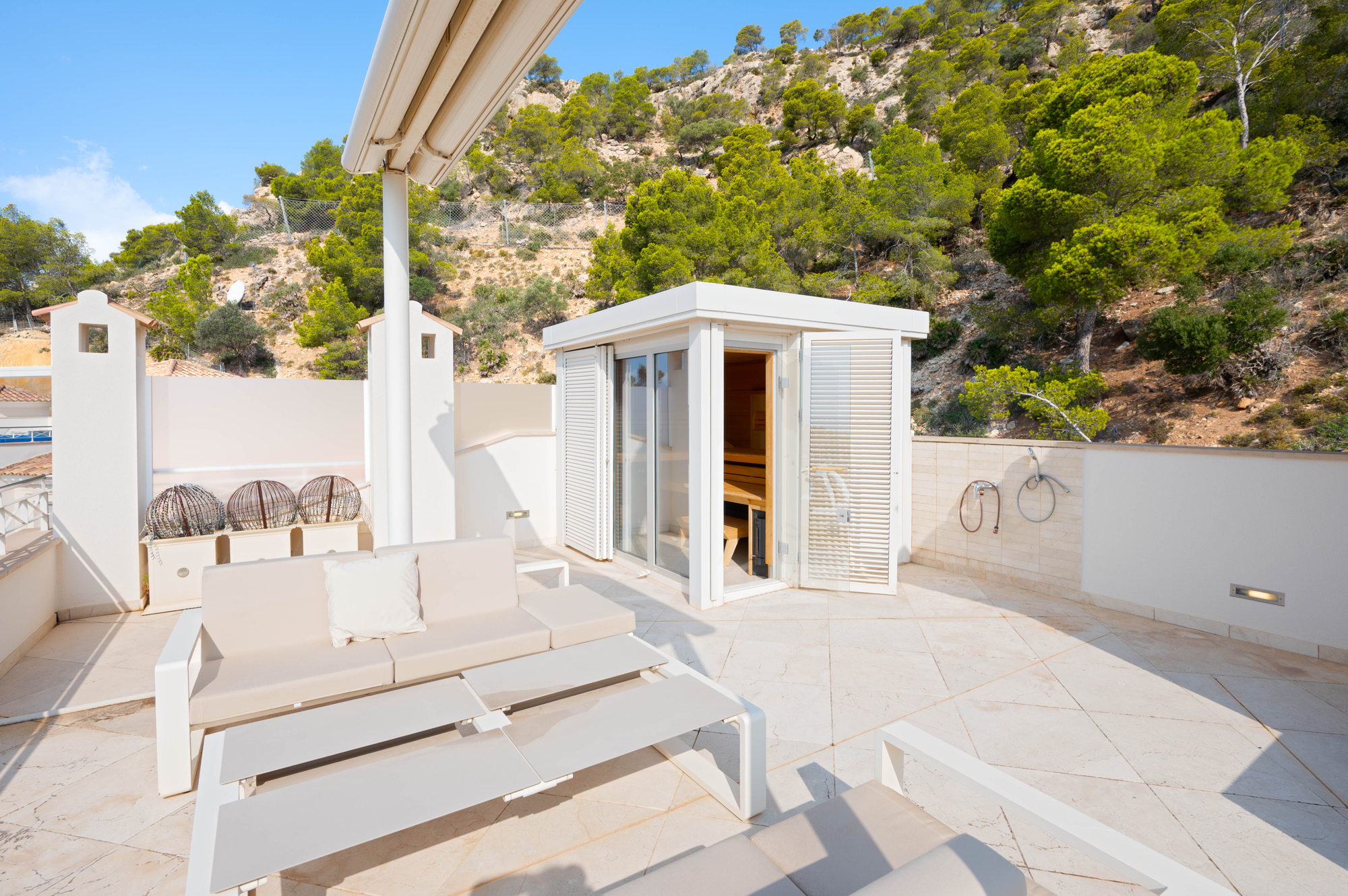 Dachterrasse mit Sauna