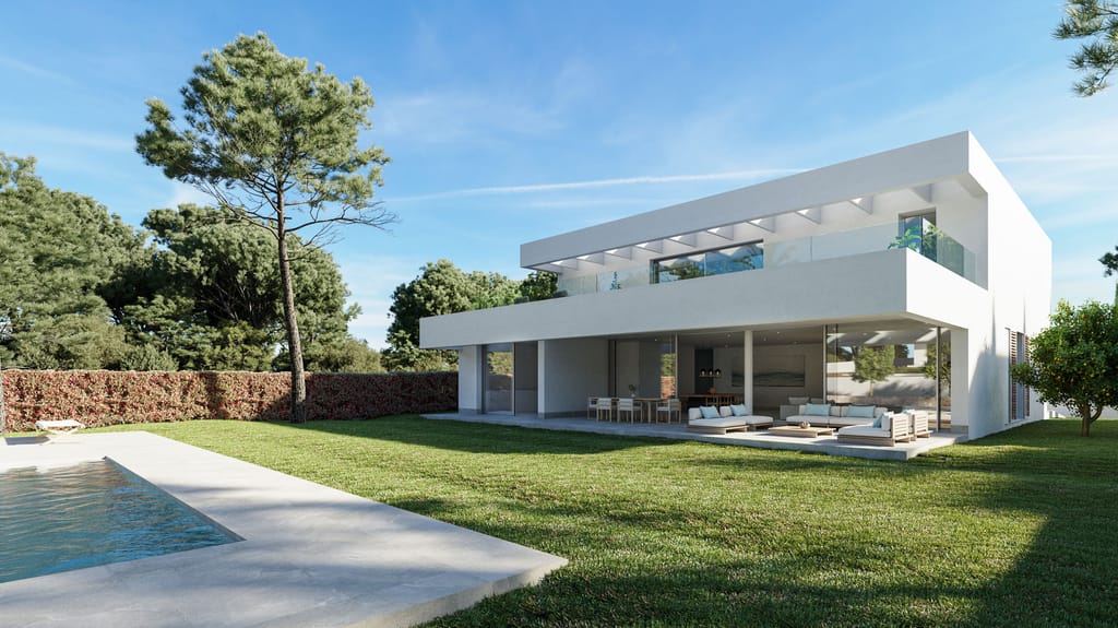 Villa auf flachem Grundstück in ruhiger Lage