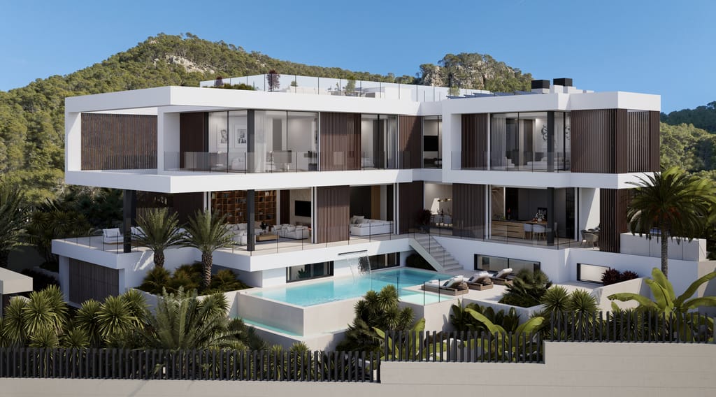 Baugrundstück mit Baugenehmigung in attraktiver Lage mit Teilmeerblick in der Cala Llamp