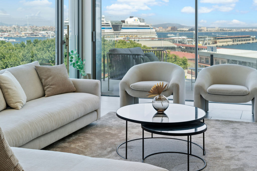 Spektakuläres Duplex-Penthouse mit Panoramablick über Palmas Hafen, Kathedrale, Meer und Berge - Detailaufnahme (15476)