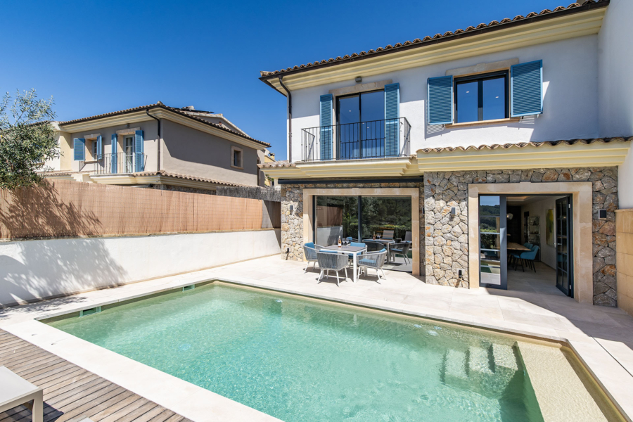 Mediterrane Doppelhaushälfte mit Panoramaweitblick in Capdella - Pool (5740)
