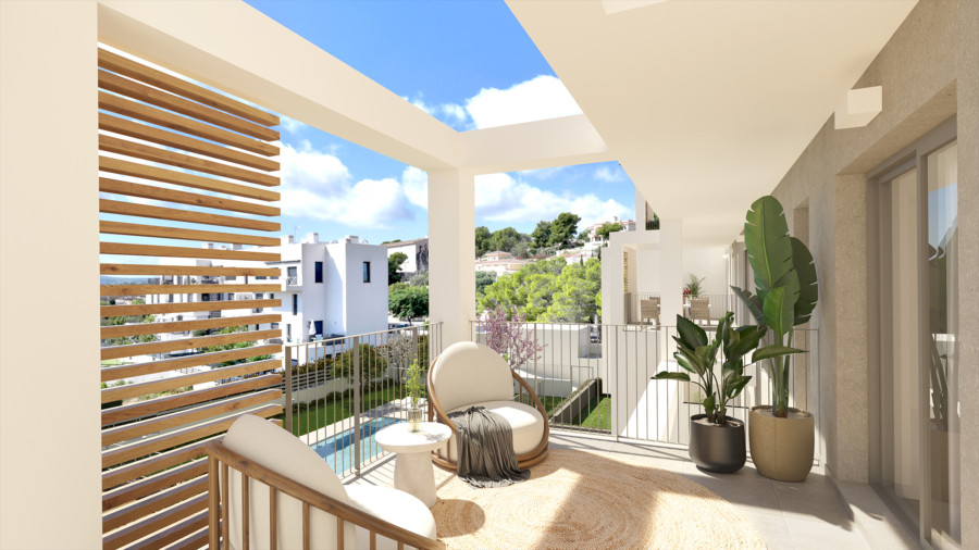 Moderne Neubau-Appartements - Terrasse (5076)
