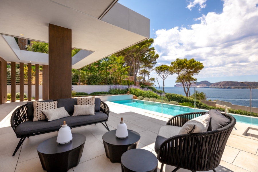 Neubauvilla mit Top-Meerblick in Santa Ponsa - Terrasse (13827)