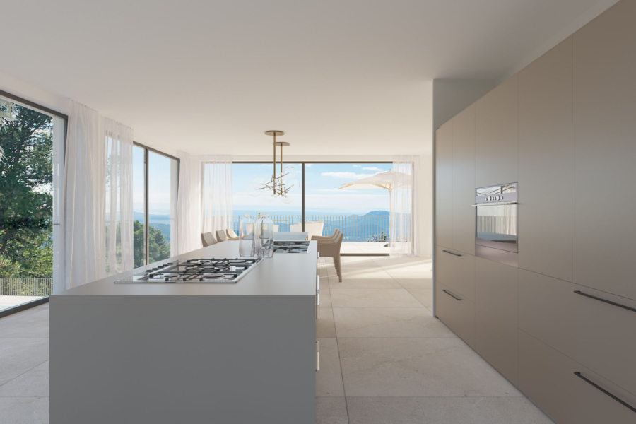 Traumhafte Neubauvilla mit Weitblick auf Galilea - Küche (4435)