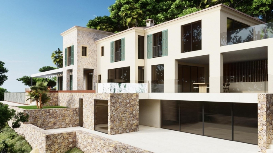 Mediterrane Villa in ruhiger Lage mit Meer- und Panoramablick - Projekt zur Neugestaltung (5783)