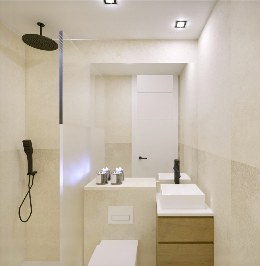 Appartement in erster Linie am Yachthafen „Club de Vela“ – Port Andratx - Badezimmer (virtuelles Homestaging) (5399)