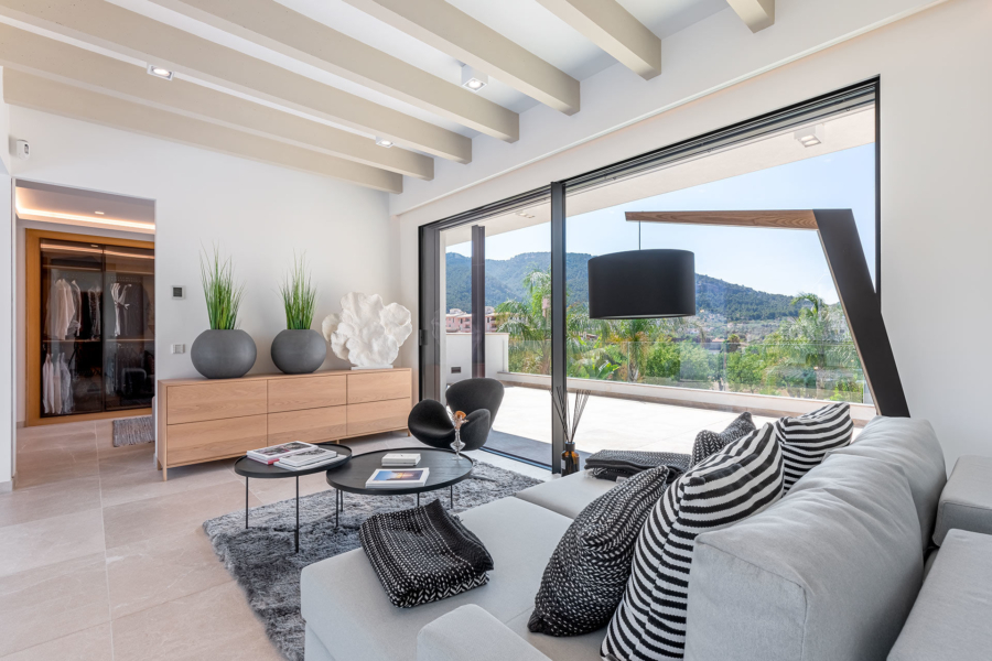 Exklusive Neubauvilla im Herzen von Andratx - Wohnzimmer im 1. OG (4108)
