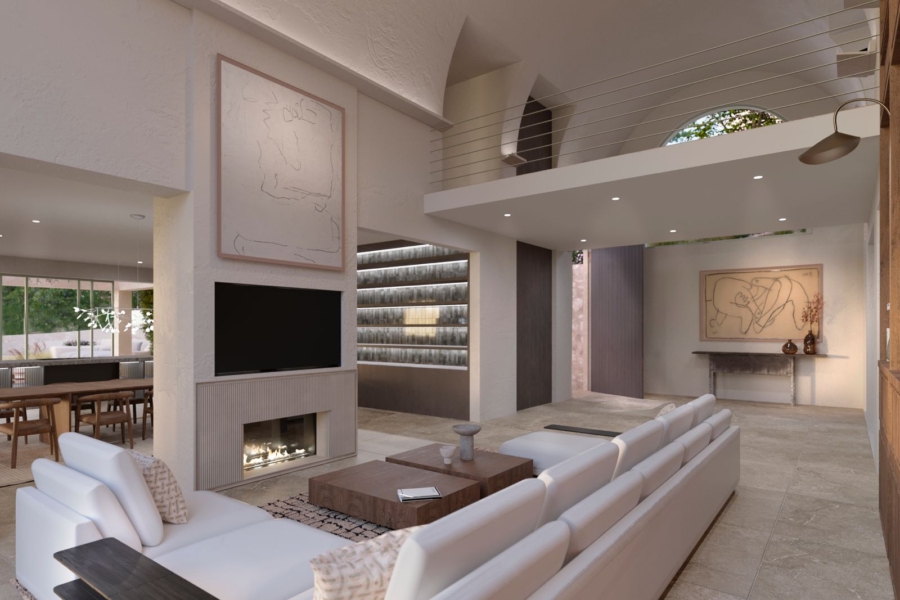Baugrundstück mit Projekt für eine exklusive Designervilla - Wohnbereich (5386)