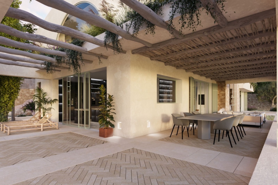 Baugrundstück mit Projekt für eine exklusive Designervilla - Terrasse (5384)