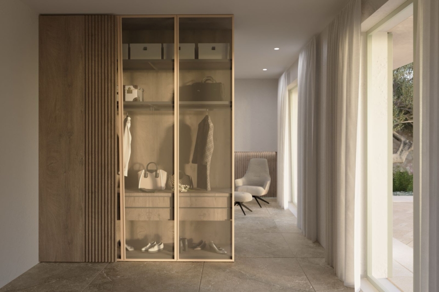 Baugrundstück mit Projekt für eine exklusive Designervilla - Ankleide (5390)
