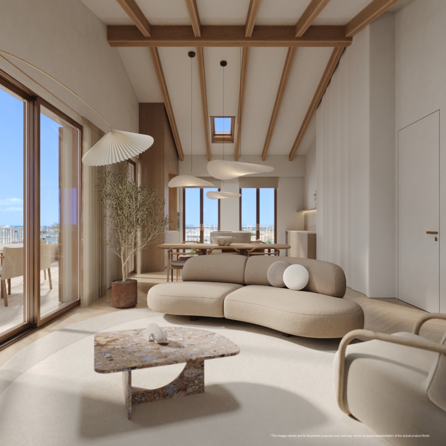 Neue Luxusresidenz zwischen Santa Catalina und dem Paseo Marítimo. Preise ab 1.320.000 € - Beispiel Wohnbereich (15715)