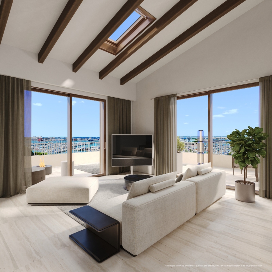 Neue Luxusresidenz zwischen Santa Catalina und dem Paseo Marítimo. Preise ab 1.320.000 € - Beispiel Wohnbereich (15707)