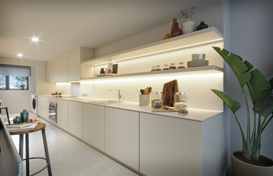 Mediterrane Neubau – Reihenhäuser idyllisch gelegen - Moderne Einbauküche (4842)